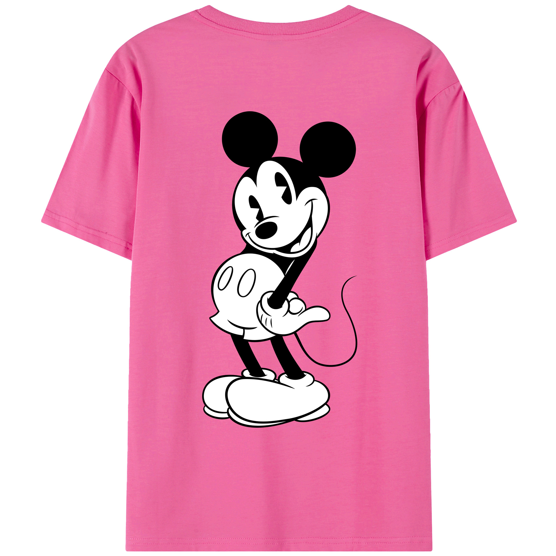 （画像用） ミッキーマウス Mickey Mouse レディース半袖Tシャツ(バックプリント)